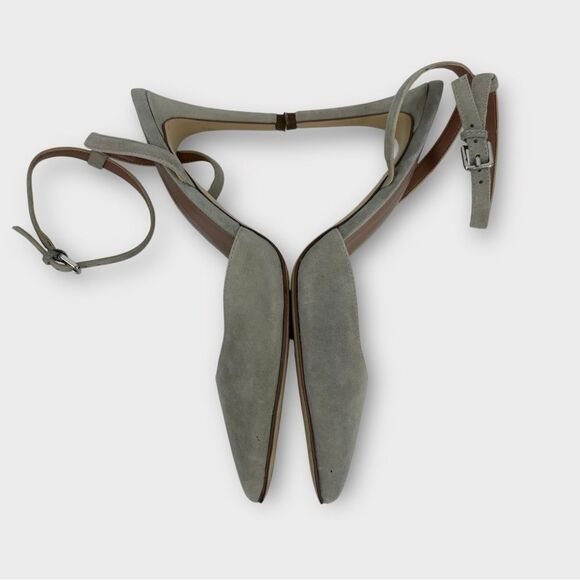 Ava & Aiden Suede Ankle Strap Heels in Grey Women’s Size 8.5 - Picture 6 of 8